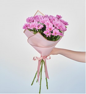 Pembe Papatyalar Çiçek Buketi