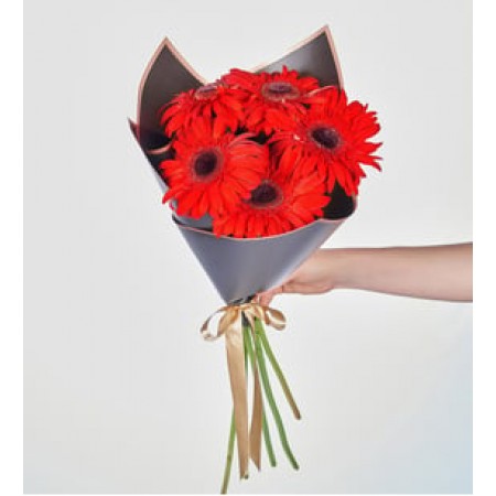 Kırmızı Gerbera Çiçek Buketi